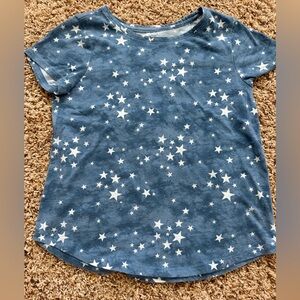 SO t-shirt, blue with white stars, size 8
